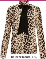  ??  ?? Tie-neck blouse, £79, Alice Temperley at johnlewis.com