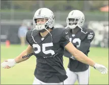  ?? ERIC RISBERG — THE ASSOCIATED PRESS ?? The Raiders’ Erik Harris has never wavered when it comes to holding on to his dream of making it the NFL, despite facing huge obstacles.