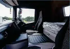  ??  ?? Driver’s comfort and safety are Scania’s main priority.