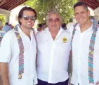  ??  ?? Lalo Palazuelos, Jorge Ochoa y Claudio Poblete.