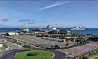  ??  ?? An aerial view of Rosslare Europort.