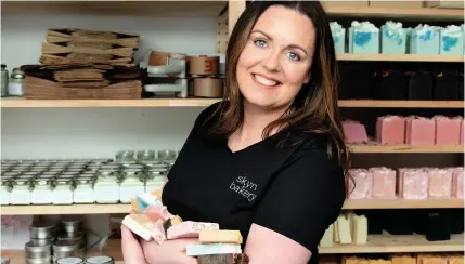  ??  ?? Clare Blasbery started making her own soap after trying to find a gentle product she could use on her children’s skin