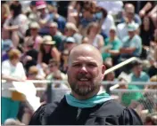  ?? BOB KEELER — MEDIANEWS GROUP ?? Pennridge High School Principal Scott Hegen congratula­tes the graduates after their name is announced.