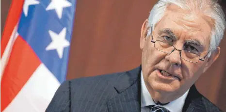  ?? FOTO: AFP ?? Entlassen: US-Außenminis­ter Rex Tillerson muss nach nur 14 Monaten im Amt seinen Posten verlassen.
