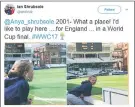  ??  ?? Lord’s prayer: Anya Shrubsole watches father Ian play at cricket’s home in 2001, and (right, centre) poses with family after yesterday’s win