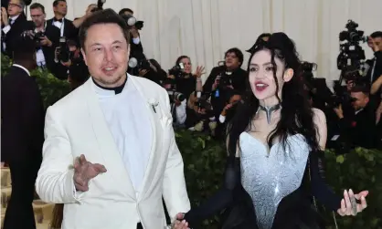  ?? Photograph: Angela Weiss/AFP/Getty Images ?? Elon Musk and Grimes at the 2018 Met Gala in New York.