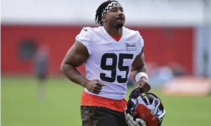  ?? Photograph: David Dermer/AP ?? Myles Garrett is one of the most dominant defensive players in the league.