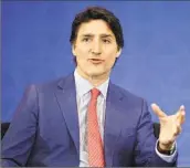  ?? Andrew Harnik Associated Press ?? INTELLIGEN­CE agencies are taking the issue seriously, Canadian Prime Minister Justin Trudeau says.