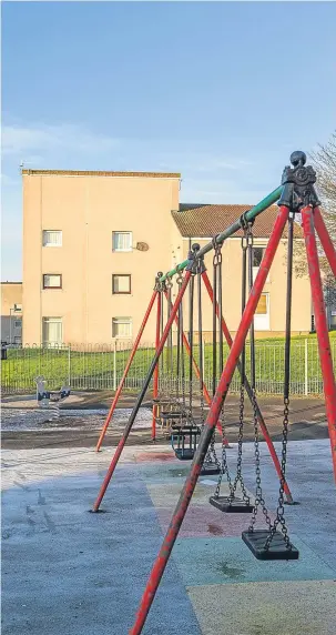  ??  ?? Proposals are under way to improve the play park at Dochart Terrace.