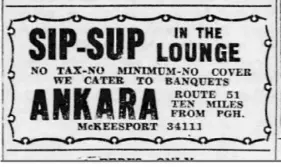  ?? Post-Gazette Archives ?? An advertisem­ent for Ankara in the Pittsburgh Post-Gazette, Jan. 28, 1948.