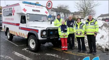  ??  ?? Enniscorth­y Red Cross volunteers on duty over the weekend: Bruse Lett, Sally Flynn, Tom Short, Catriona Whelan and Paddy Redmond.