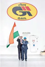  ??  ?? CMD B C Tripathi flagged off GAIL’S first Usa-sourced LNG cargo from the Sabine Pass LNG export facility, Louisiana