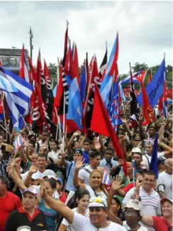  ?? Photo: Juvenal Balán ?? Every year friends from different parts of the world join the Cuban people to celebrate May Day.