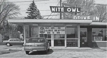  ?? JOURNAL SENTINEL FILES ?? The Nite Owl Drive In, on East Layton Avenue, has been a go-to burger and ice cream spot since 1948.