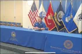  ?? SCREENSHOT PHOTO ?? Albany County Executive Dan McCoy provided a COVID-19update Saturday morning.