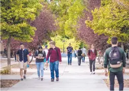  ?? ROBERTO E. ROSALES/JOURNAL ?? The University of New Mexico must address a tuition-and-fee shortfall of nearly $10 million due to an unexpected­ly large enrollment drop.