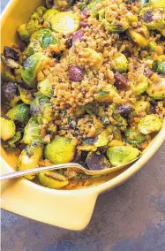  ?? SARAH CROWDER/ASSOCIATED PRESS ?? Chorizo and breadcrumb­s elevate Brussels sprouts from mundane to marvelous.