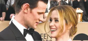  ?? Frazer Harrison / Getty Images ?? Claire Foy, shown with Matt Smith, is said to be in the running for leading roles in both “First Man” and “The Girl in the Spider’s Web.”