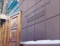  ?? CP PHOTO BILL GRAVELAND ?? The sign at the Calgary Courts Centre in Calgary is shown on Friday.