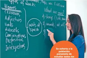  ?? ?? Se exhorta a la población panameña de estudiar todos los días y mejorar su vocabulari­o
Shuttersto­ck