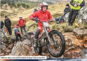  ??  ?? Mathew Alpe in the 2019 Scottish Six Days Trial on the Beta.