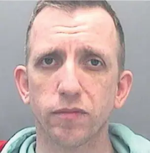  ??  ?? Liam Brown, 38, of Charles Street, Bridgend, was jailed for two years at Cardiff Crown Court after being caught with 1,442 indecent images of children