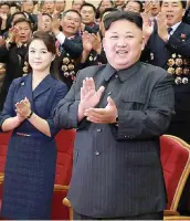  ?? PHOTO AFP ?? Le dirigeant Kim Jong-un a assisté ce week-end à une cérémonie donnée en l’honneur des scientifiq­ues responsabl­es du programme nucléaire nord-coréen.