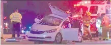  ?? CTV CALGARY ?? A 19-year-old man was killed and his family injured in a crash early Sunday morning near Metis Trail and Country Hills Boulevard N.E.