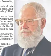  ??  ?? Honoree David Letterman does an interview at the 20th Annual Mark Twain Prize for American Humor at the Kennedy Centre in Washington, DC, on Oct 22.