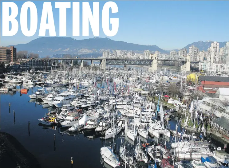  ?? — PNG FILES ?? As this image of a past Vancouver Internatio­nal Boat Show reveals, the annual event creates a lot of water traffic.