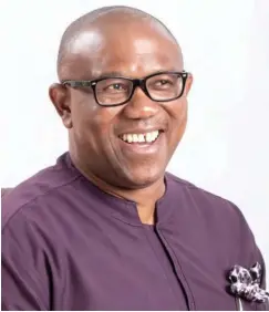  ??  ?? Mr. Peter Obi, controvers­y trials his nomination as Atioku’s running mate