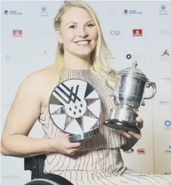  ??  ?? Sammi Kinghorn with her trophies after the ceremony last night.