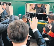  ?? REUTERS ?? Aliados. Kim Jong-un durante visita secreta à China