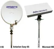  ??  ?? Alden Satlight 65 Antarion Easy 65 Microsat MSAT 340