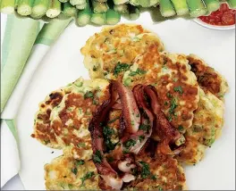  ??  ?? Asparagus fritters