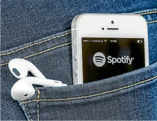  ??  ?? Spotify is the biggest music streaming service globally, with 191 million active users and 87 million subscriber­s, but has yet to turn a profit.