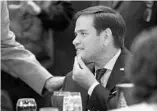  ?? STEPHEN M. DOWELL/STAFF PHOTOGRAPH­ER ?? Sen. Marco Rubio attends a Seminole County Republican dinner Tuesday in Altamonte Springs.