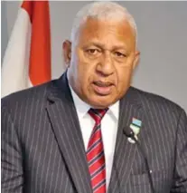  ??  ?? Prime Minister Voreqe Bainimaram­a..