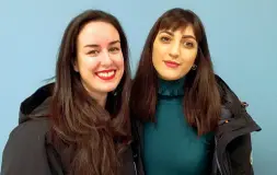  ??  ?? Amiche Marta Seminerio e Angela La Rosa, entrambe siciliane di 23 anni