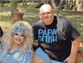  ?? PROVIDED BY BAILEY ANDERSON ?? When Bailey Anderson started performing in drag under the persona “Trisha Delish,” his father, Jay Anderson, would go to shows in a fan T-shirt that read “Papa Delish.”