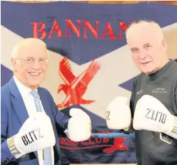  ?? 190517hend­erson_006 ?? Boxing clever Willie laces up the gloves with trainer Pat Bannan