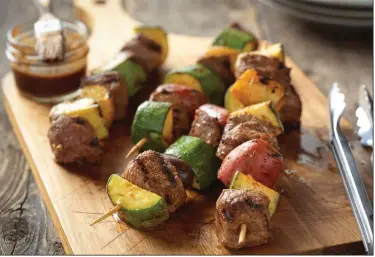  ?? (Courtesy of Cattlemen’s Beef Board) ?? Beef Top Sirloin and Potato Kebabs