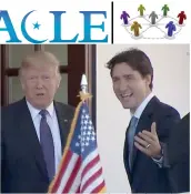  ??  ?? “It’s a muchh l less severe situationi i thanh what’sh taking place on the southern border,” Trump said, after calling the US-Canada trading relationsh­ip “very outstandin­g.” Trudeau made clear that the Canadian economy is “very dependent” on its...