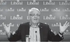  ?? FRED CHARTRAND/THE CANADIAN PRESS ?? Marc Garneau, seeking re-election in a Montreal riding, says a Liberal government would provide the space industry with more R&D funding.