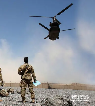  ??  ?? ENDLESS CONFLICT: A file picture of US troops in Afghanista­n