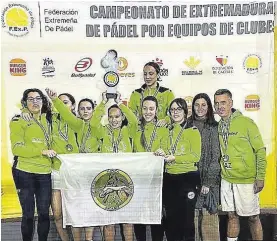  ?? ?? El equipo femenino de la Sociedad Hípica Lebrera de Badajoz.