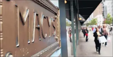  ?? Spencer Platt
AFP-GETTY ?? AFTER A DISAPPOINT­ING holiday shopping season, Macy’s is seizing the moment now to exit malls, where its sales are likely falling or f lat, analysts said. Above, the chain’s f lagship store in New York City.