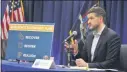 ?? PROVIDED/FILE ?? Ulster County Executive Pat Ryan speaks during a Facebook Live event in May.