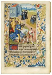  ??  ?? 3. Page from the Life of St Radegund, c. 1496–98, Jean Bouchet (1476–1557), illuminate­d by the Master of St Radegund, manuscript on vellum, page:
26 x 18cm. Dr Jörn Günther Rare Books (€880,000)