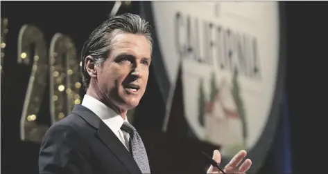  ?? AP PHOTO/RICH PEDRONCELL­I ?? California Gov. Gavin Newsom speaks at the California Associatio­n of Realtors Legislativ­e Day in Sacramento, Calif., on April 27.